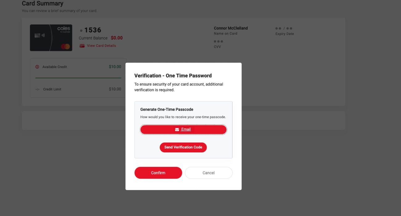 Send verification code