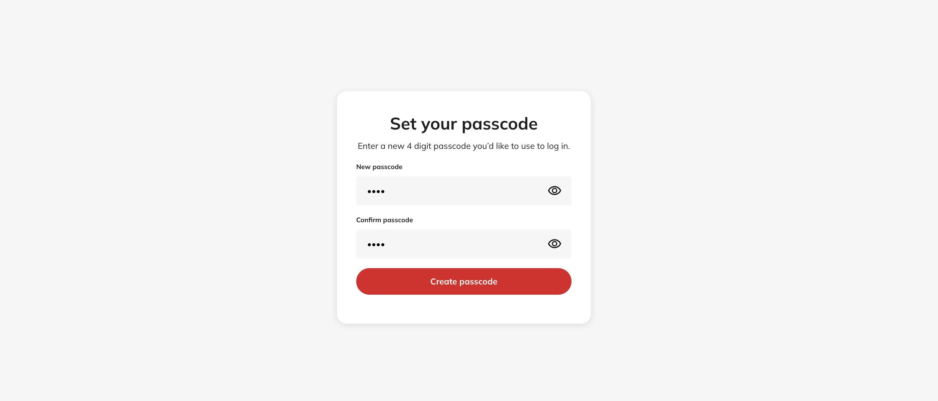 Create passcode