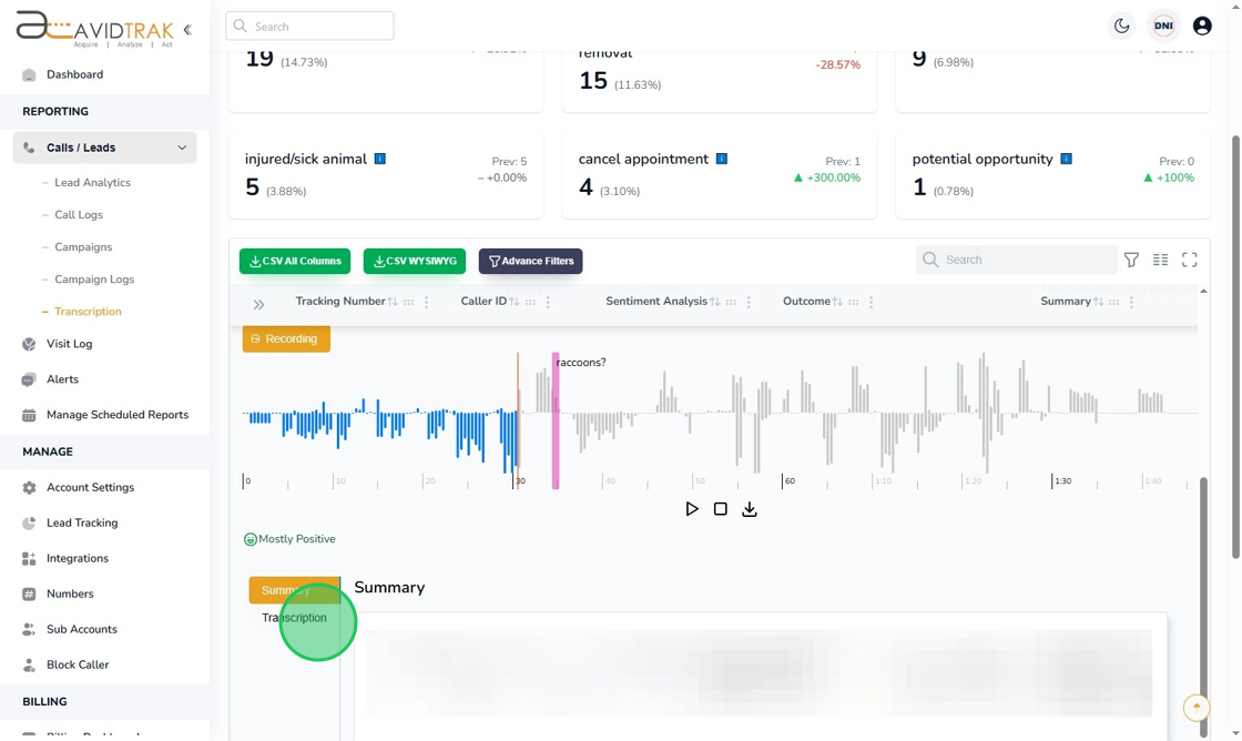 Transcriptions Report