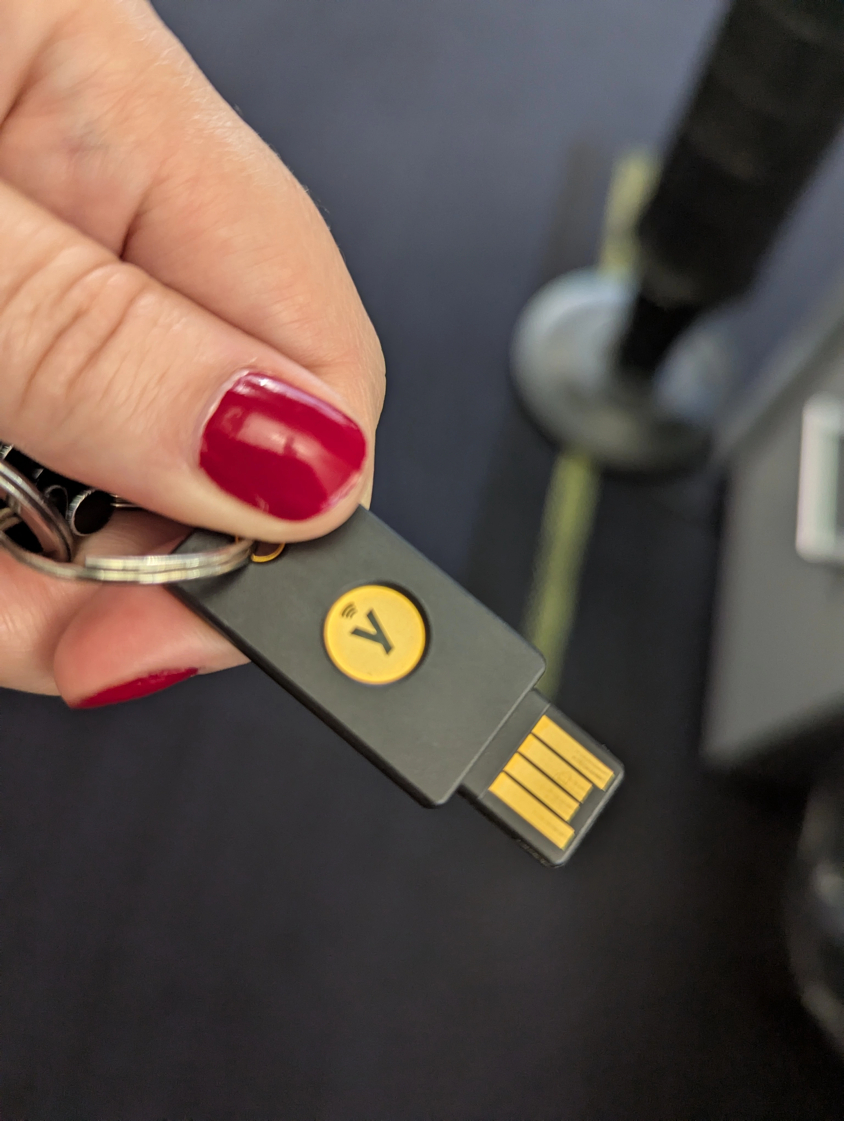 Security key to show where the touch sensor gold circle.