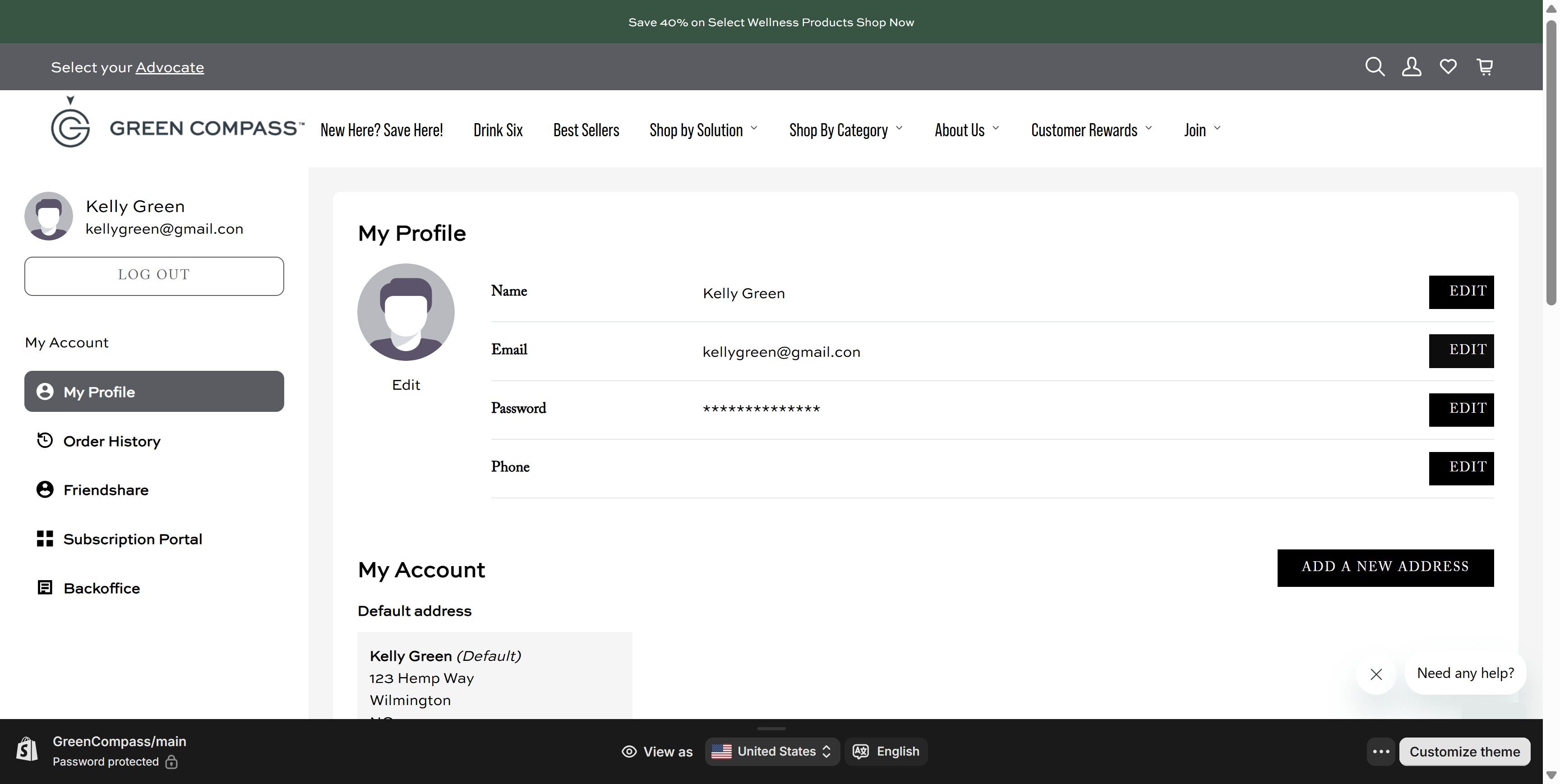 How do I edit my email address? – Green Compass Global
