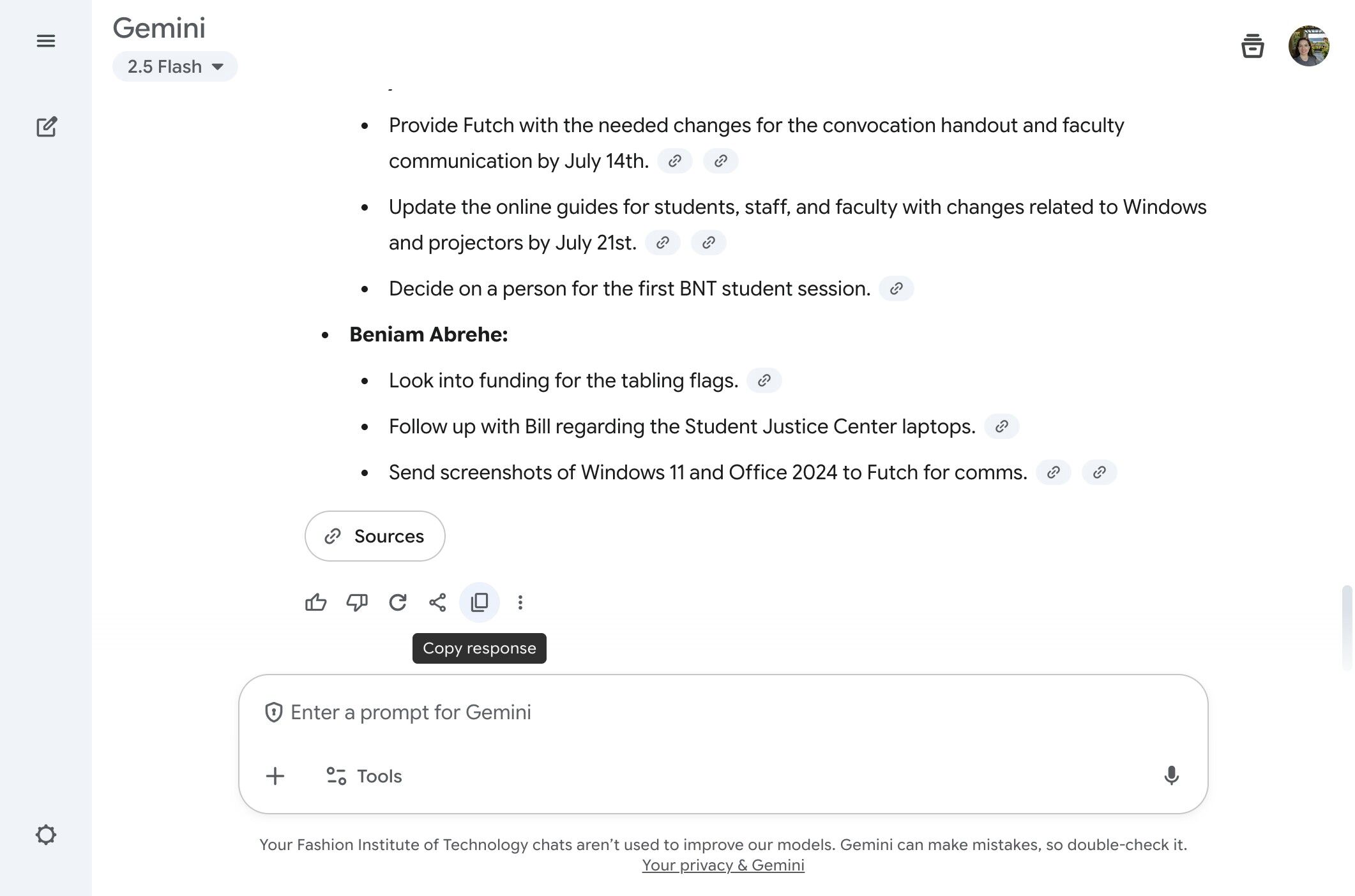 Copy response icon