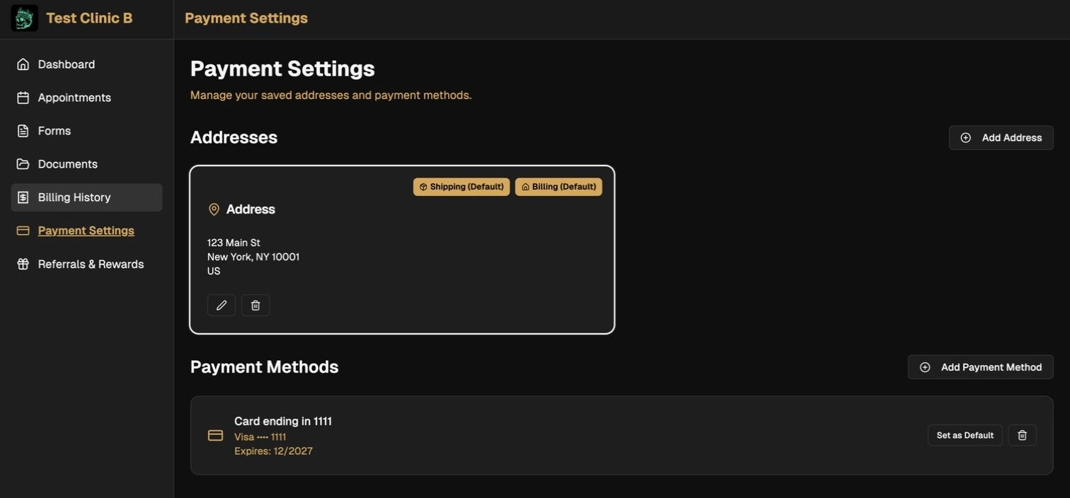 Patient Portal Dashboard