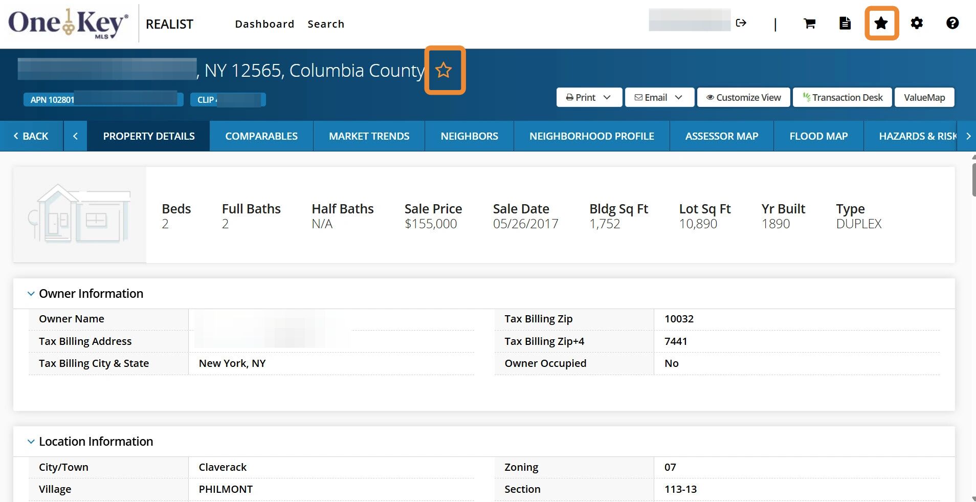 Searching Property Public Records in Realist Tax – OneKey® MLS Support ...