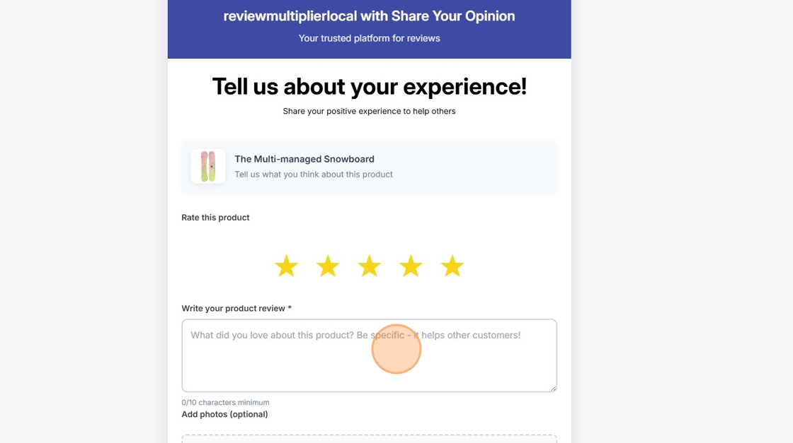 Writing product review
