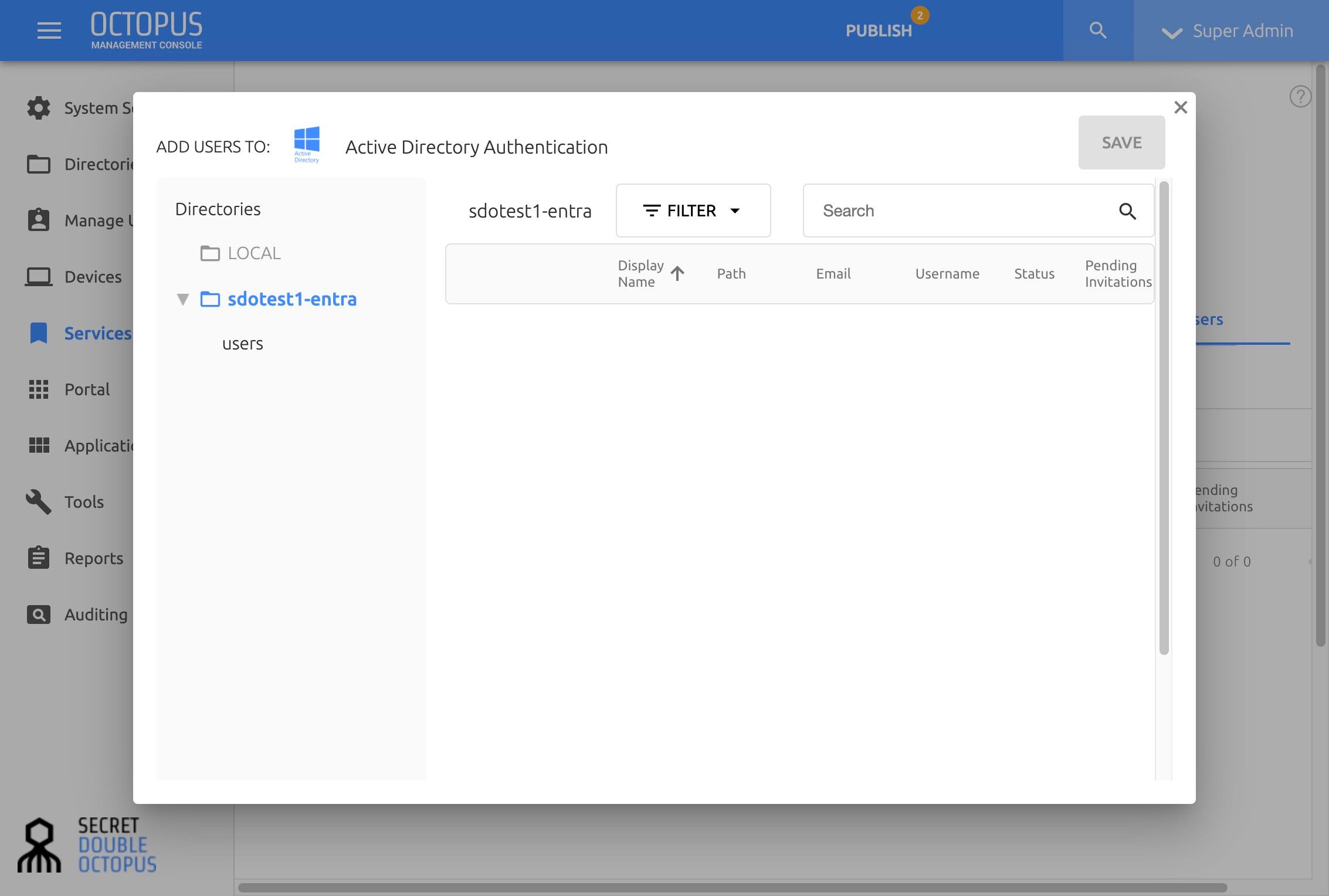 Step 36: Select Users
