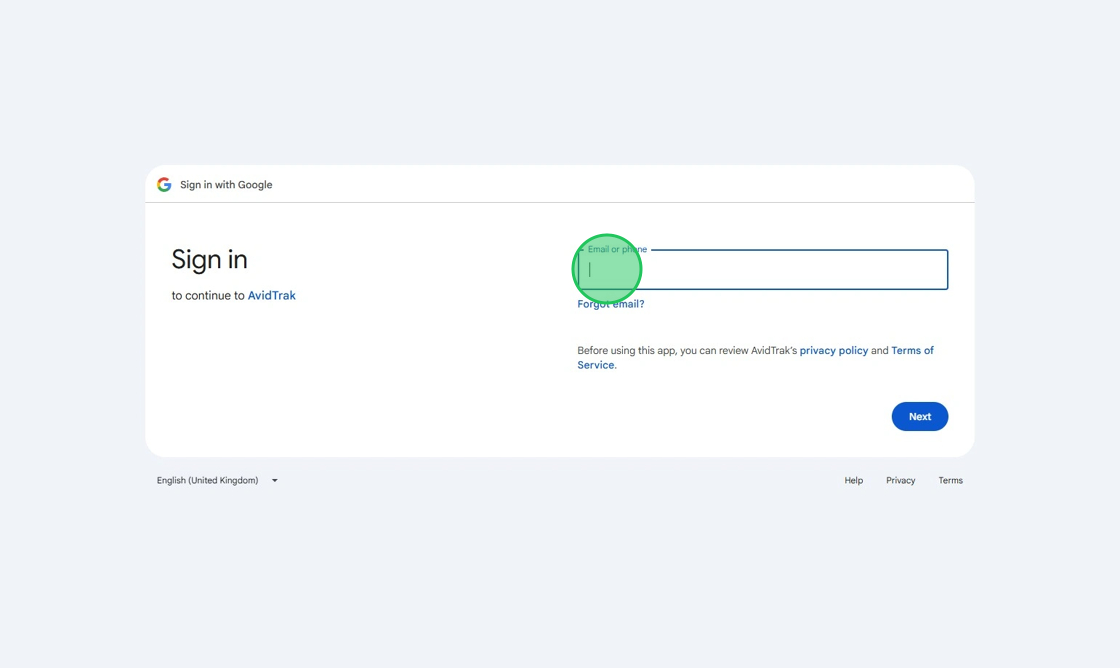 Google Sheets’ sign in page