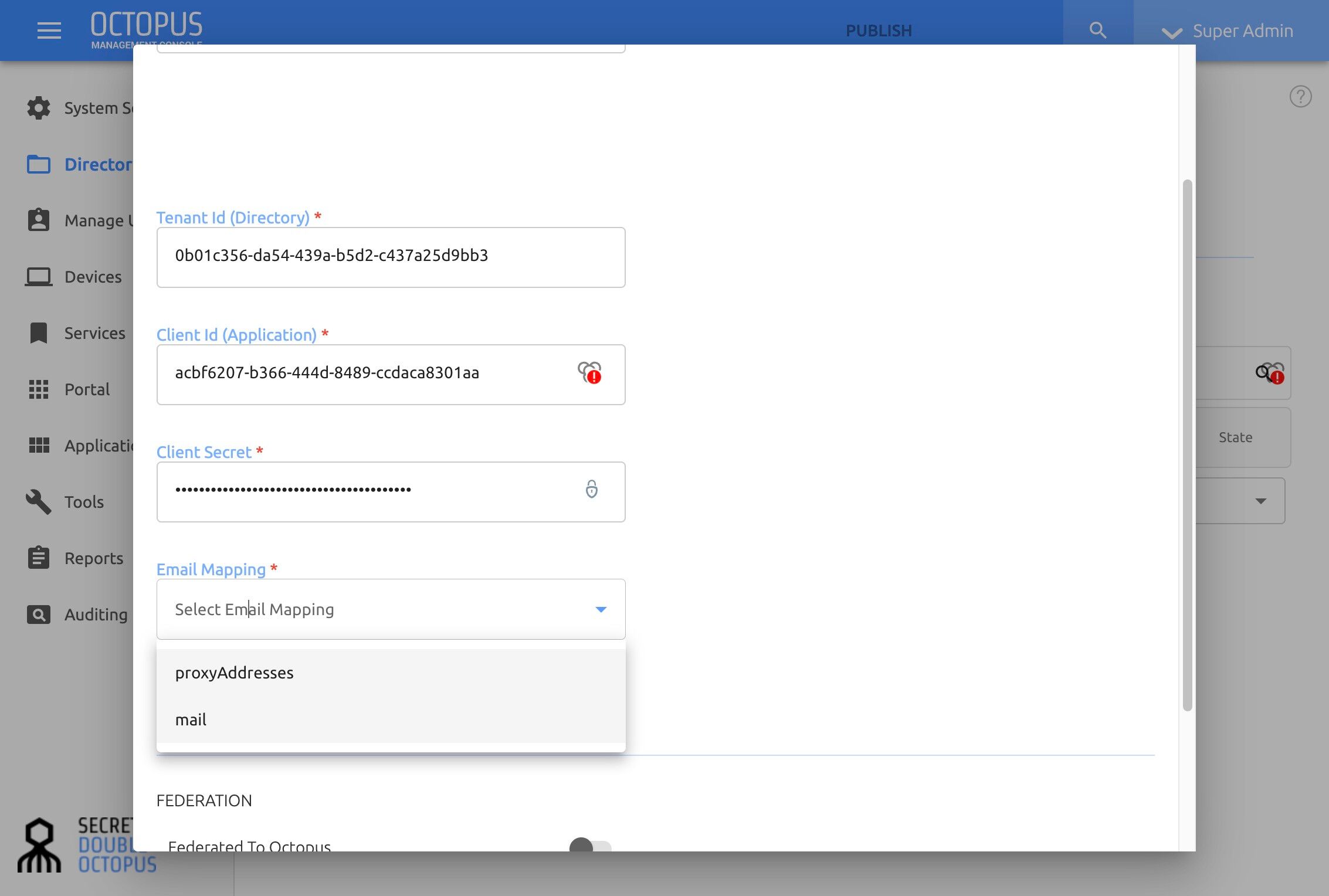 Step 16: Select Email Mapping