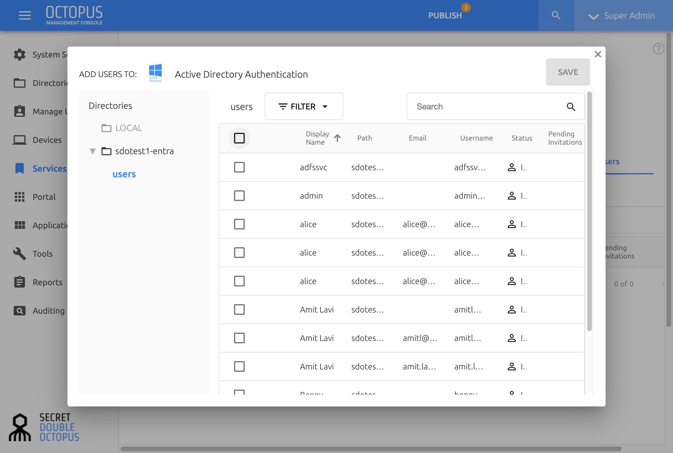 Step 37: Select Users to Add