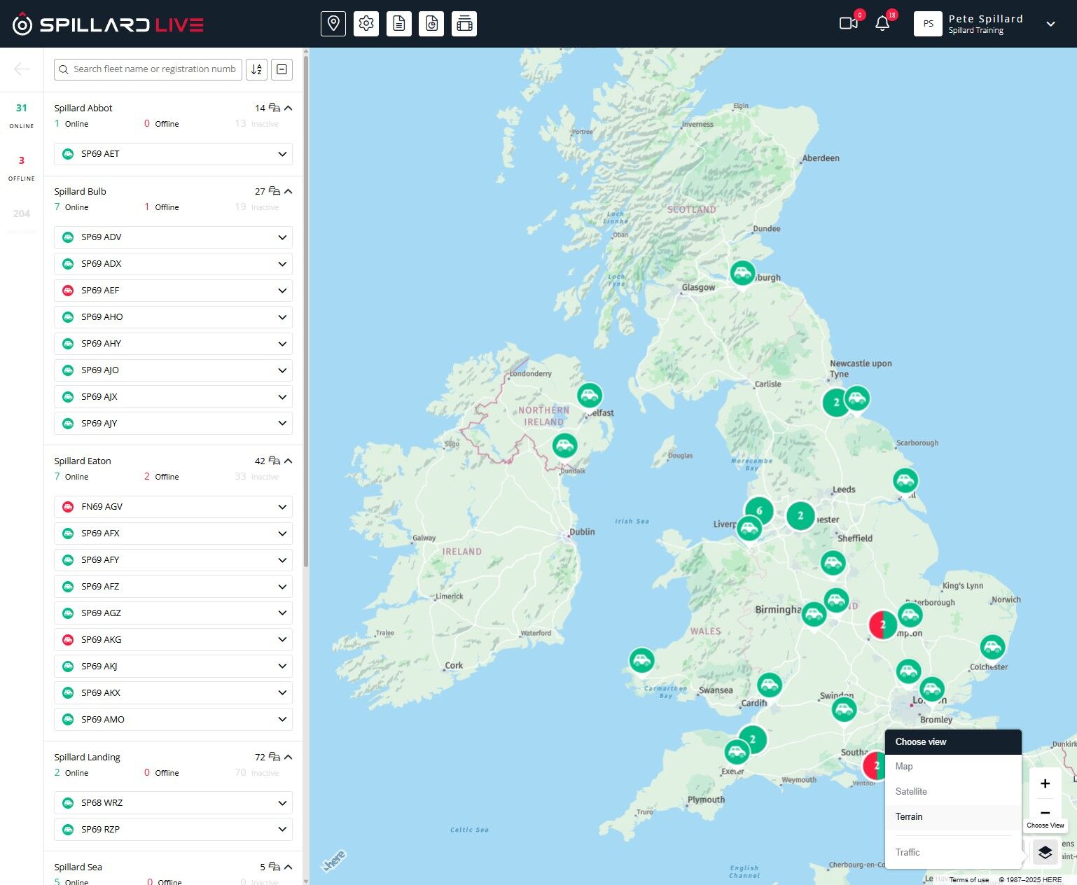 Spillard Live Map Overview – KnowledgeBase