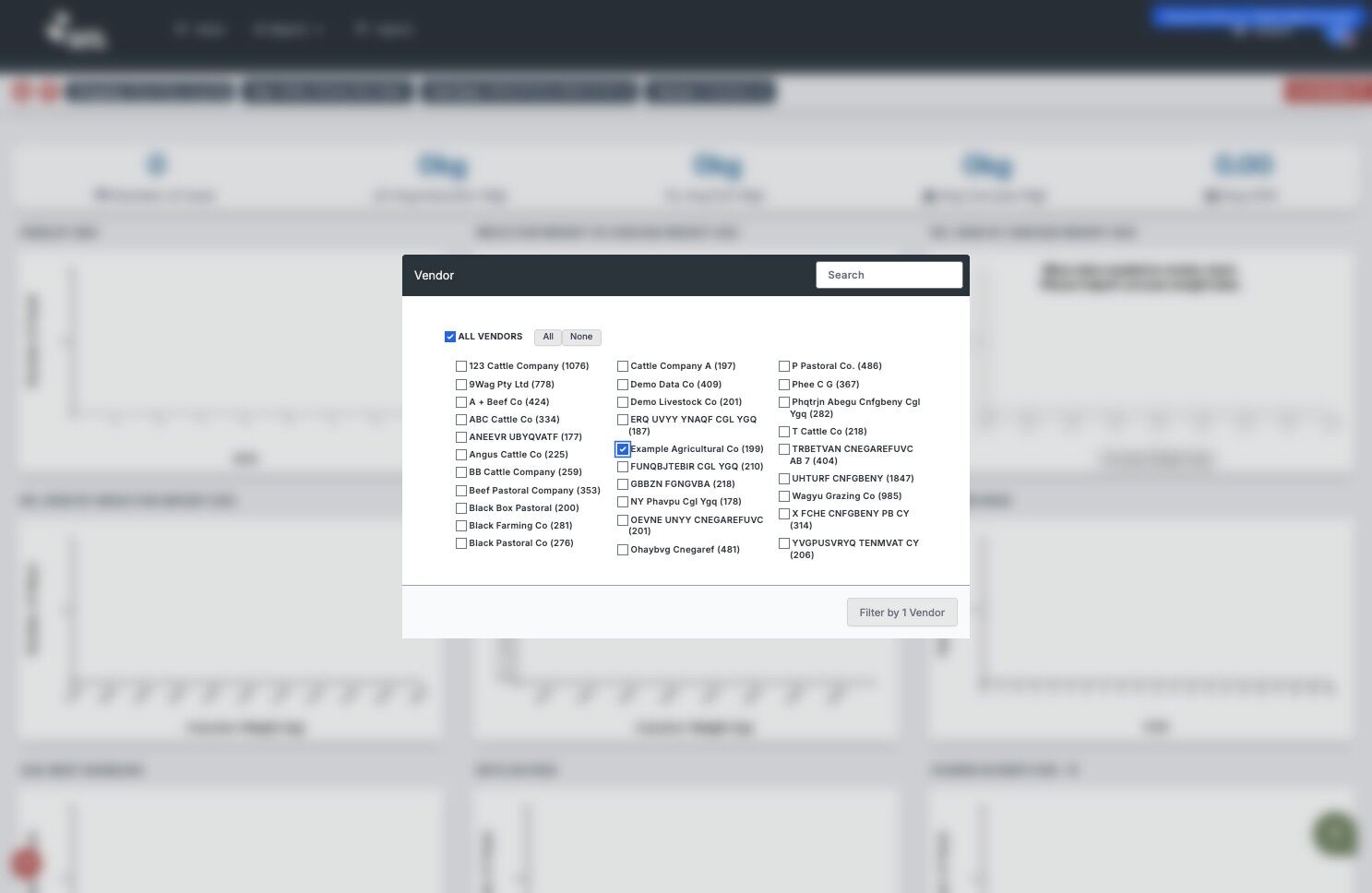 How to view a particular vendors data by date range