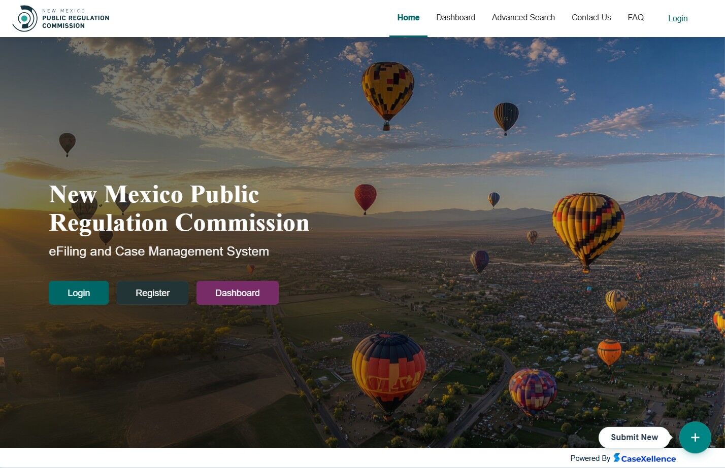 NMPRC Portal Landing Page