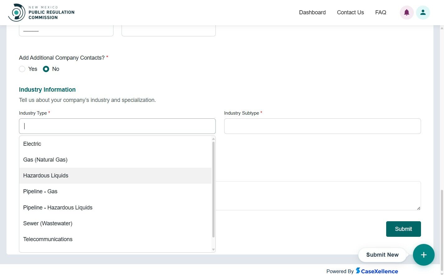 Industry Information fields
