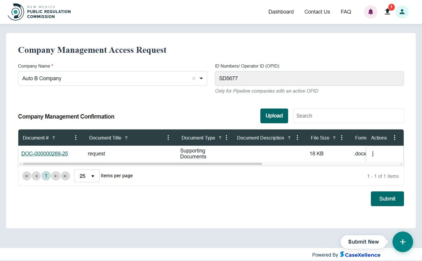 Submit management access request