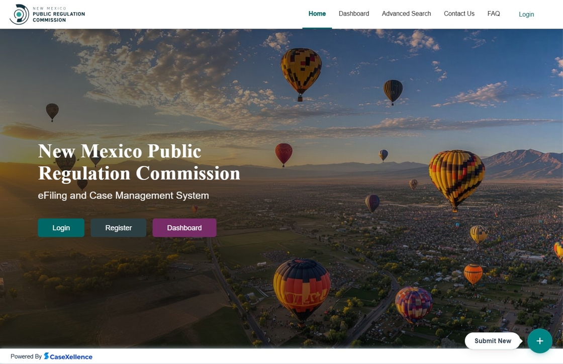 NMPRC Public Portal Homepage