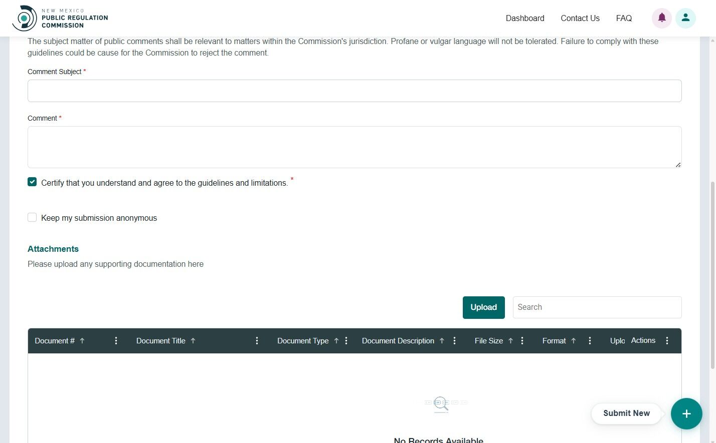 Certification and anonymity options