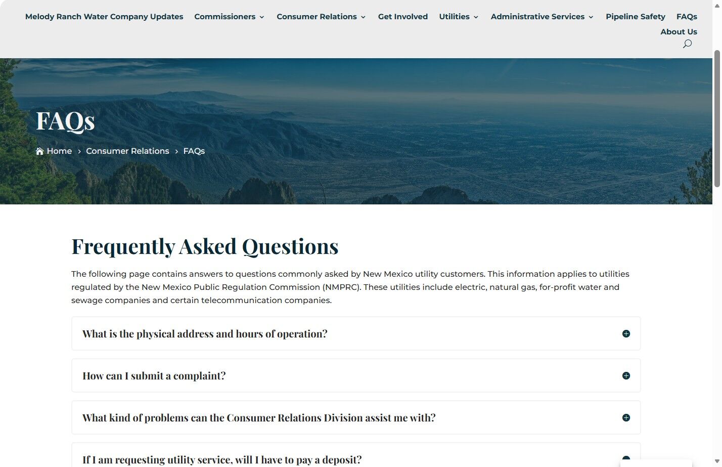 FAQs Page