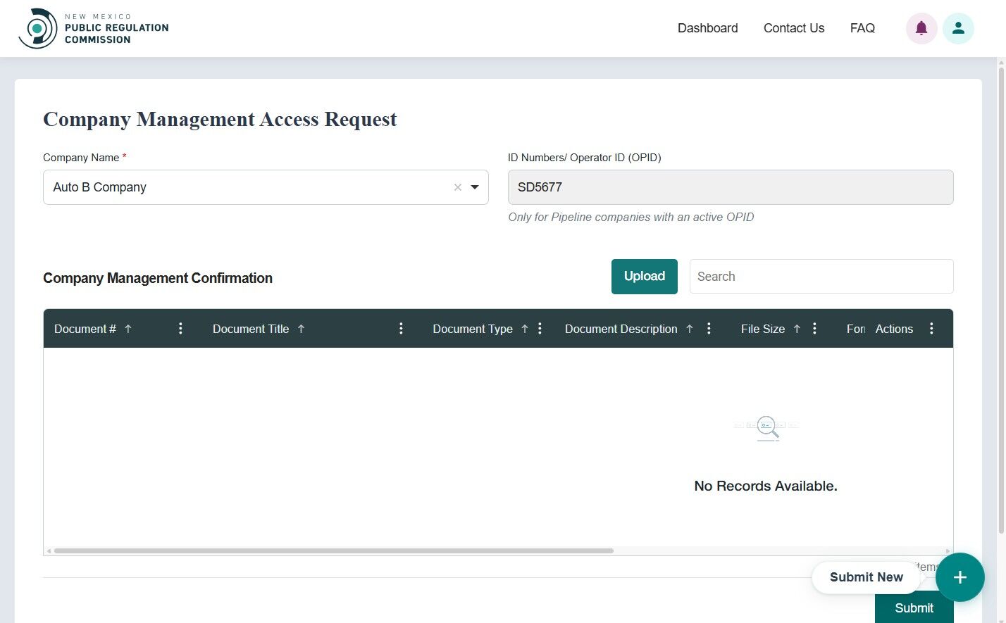 Document grid for management confirmation