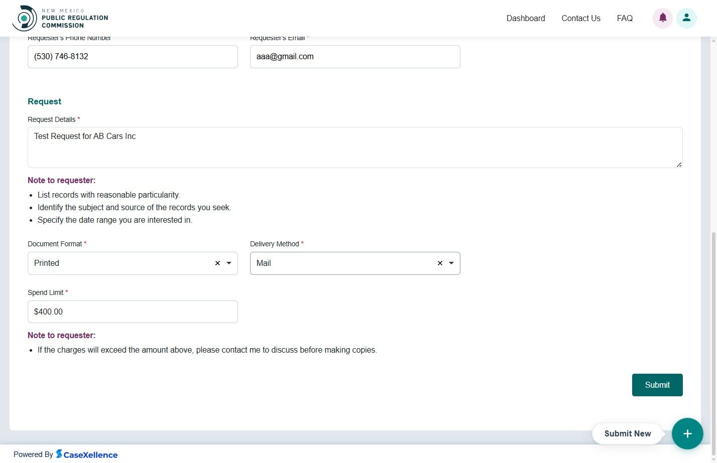 Printed format and delivery options