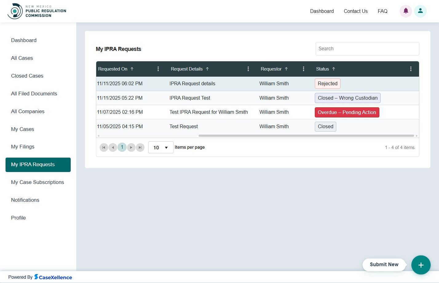 Rejected request status
