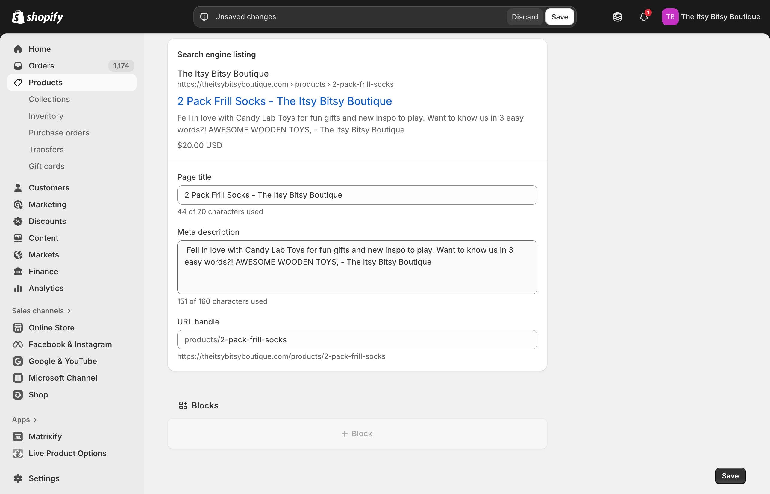 Pasting into meta description field