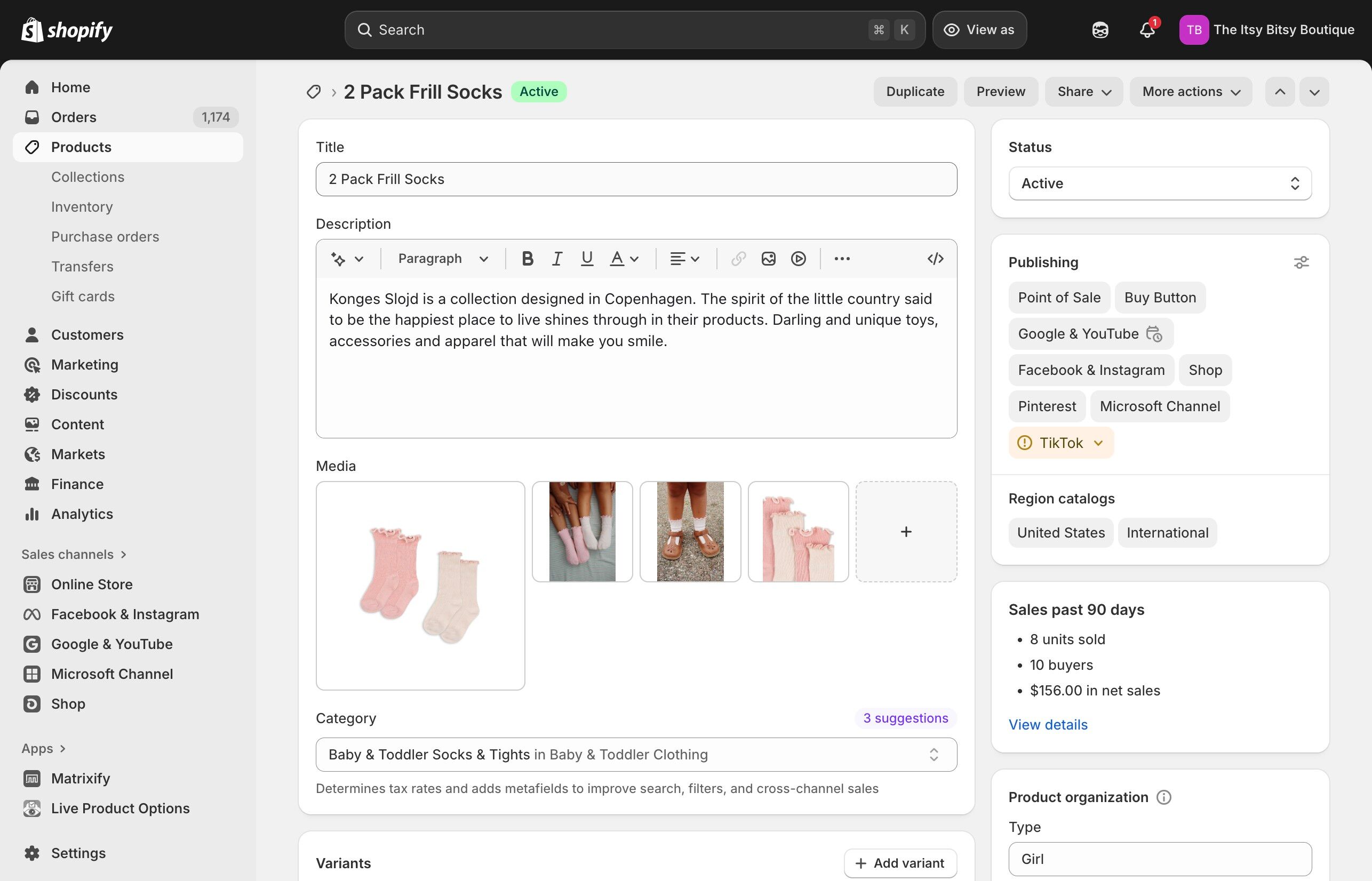 Adding unique product title in Shopify