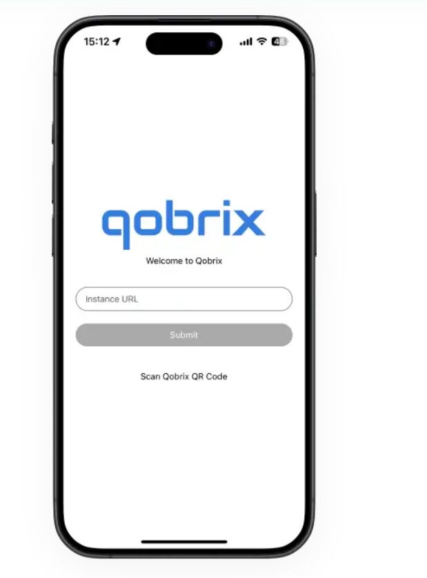 Step 5: Qobrix mobile app login screen.