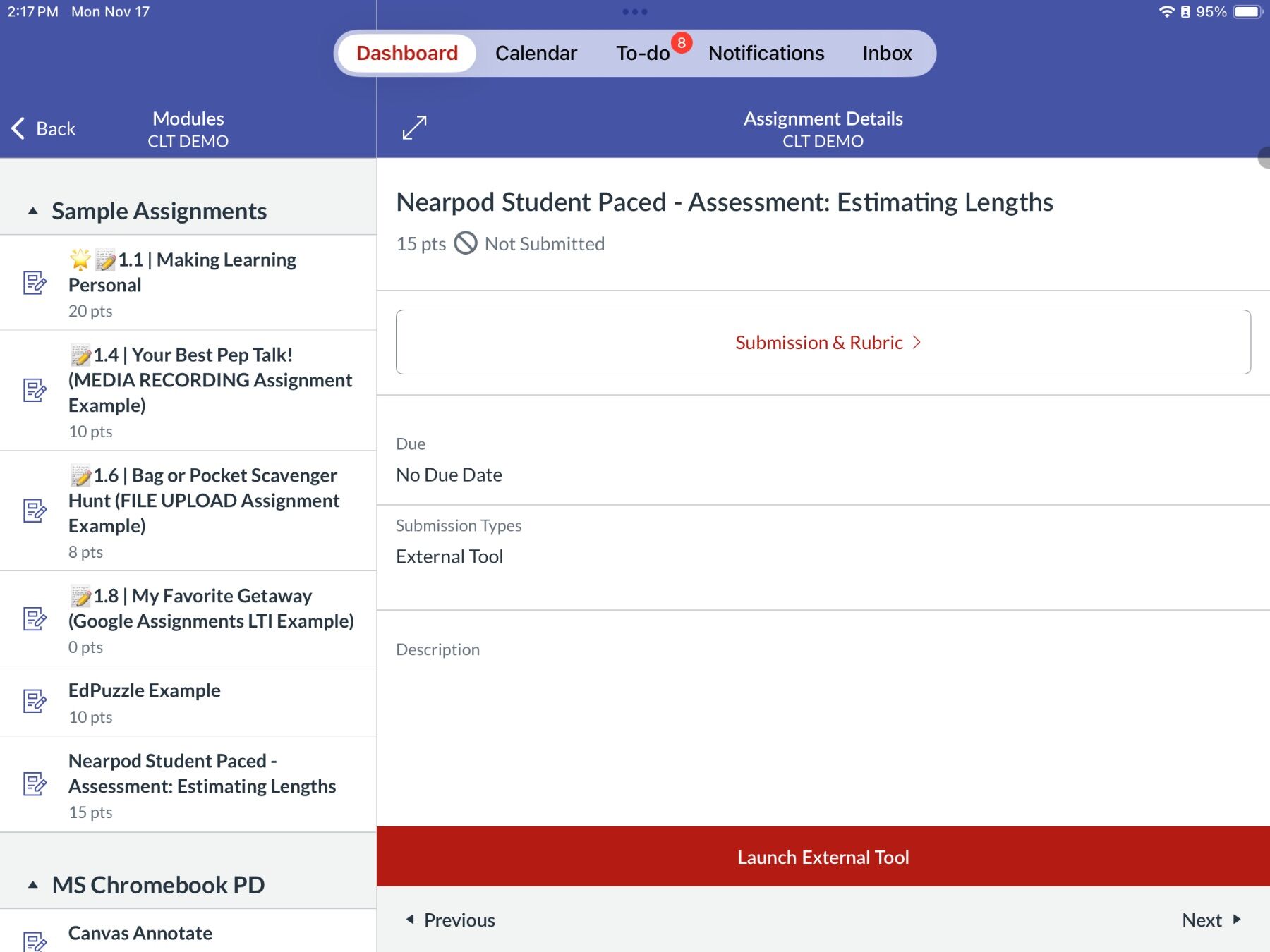Interface of an online assignment page with tasks list on left.