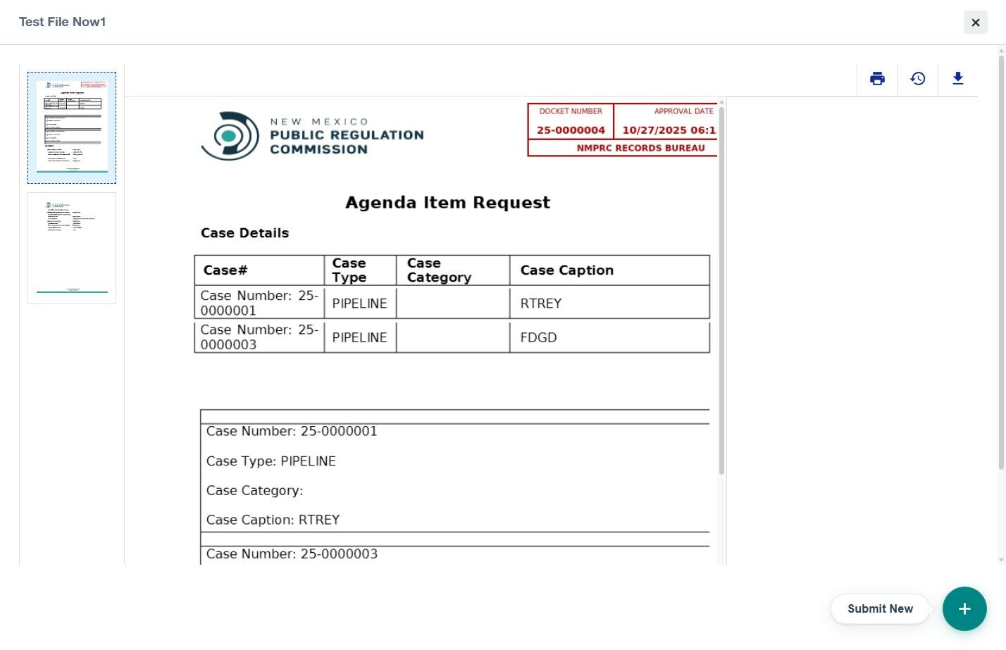 Download documents option