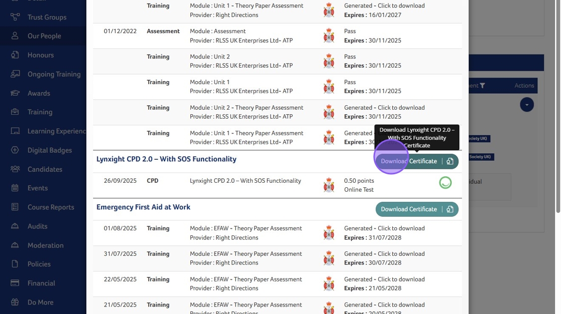 How to Download a CPD Certificate