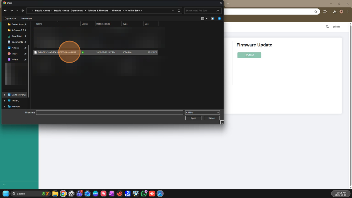 Watti Spring Updating firmware locally on Watti Pro Echo – Electric Avenue Help Center