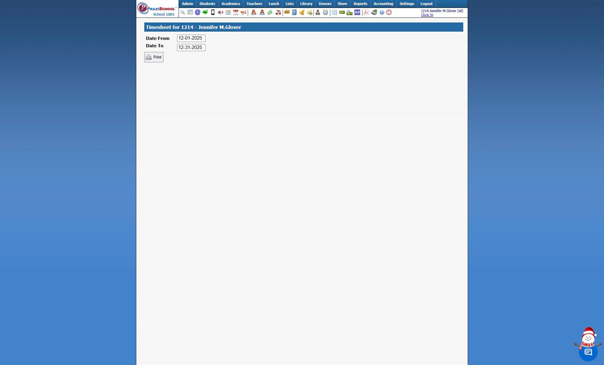 Print My Timesheet