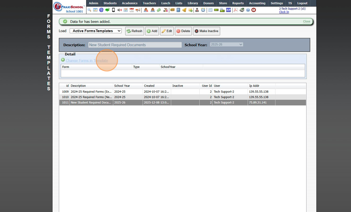Adding Form Templates