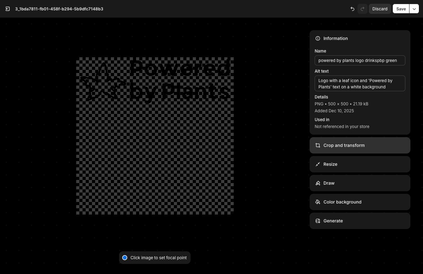 Click Crop and transform to activate cropping overlay