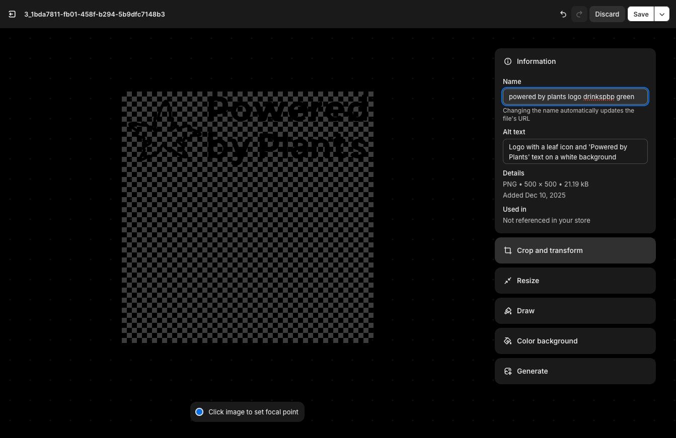 Click Crop and transform button