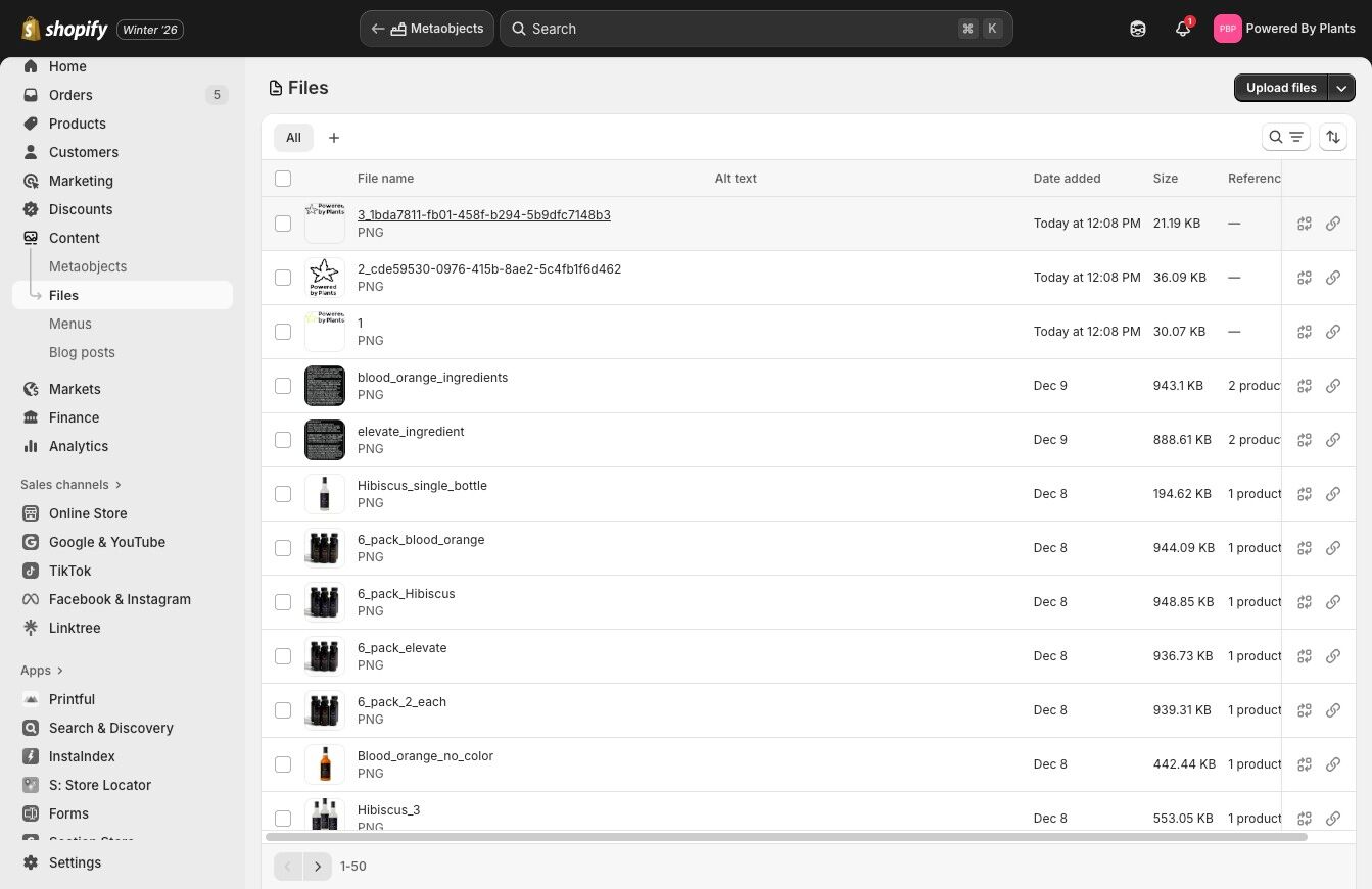 Click on the file you want to optimize