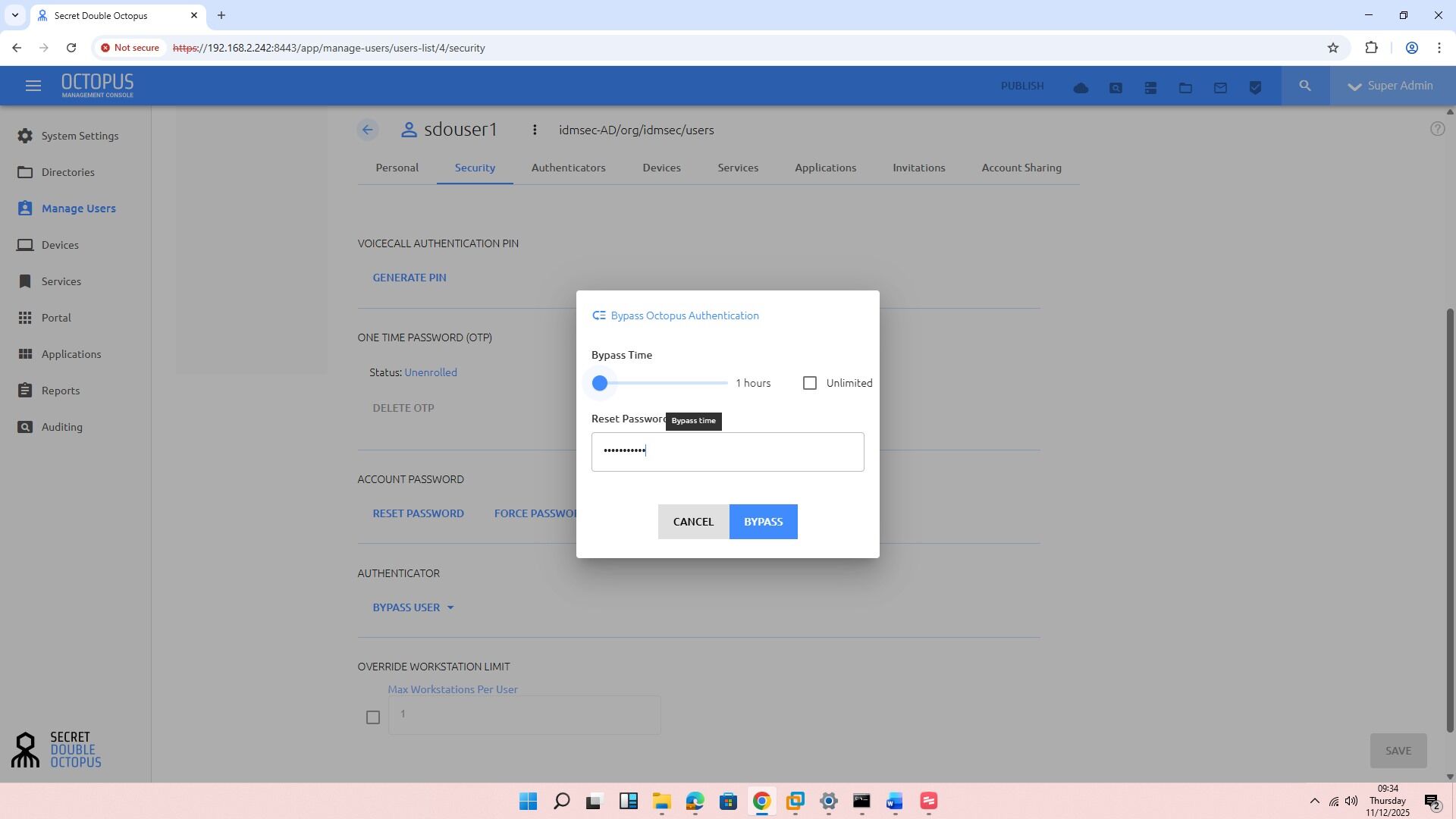 Step 6 - Enter password