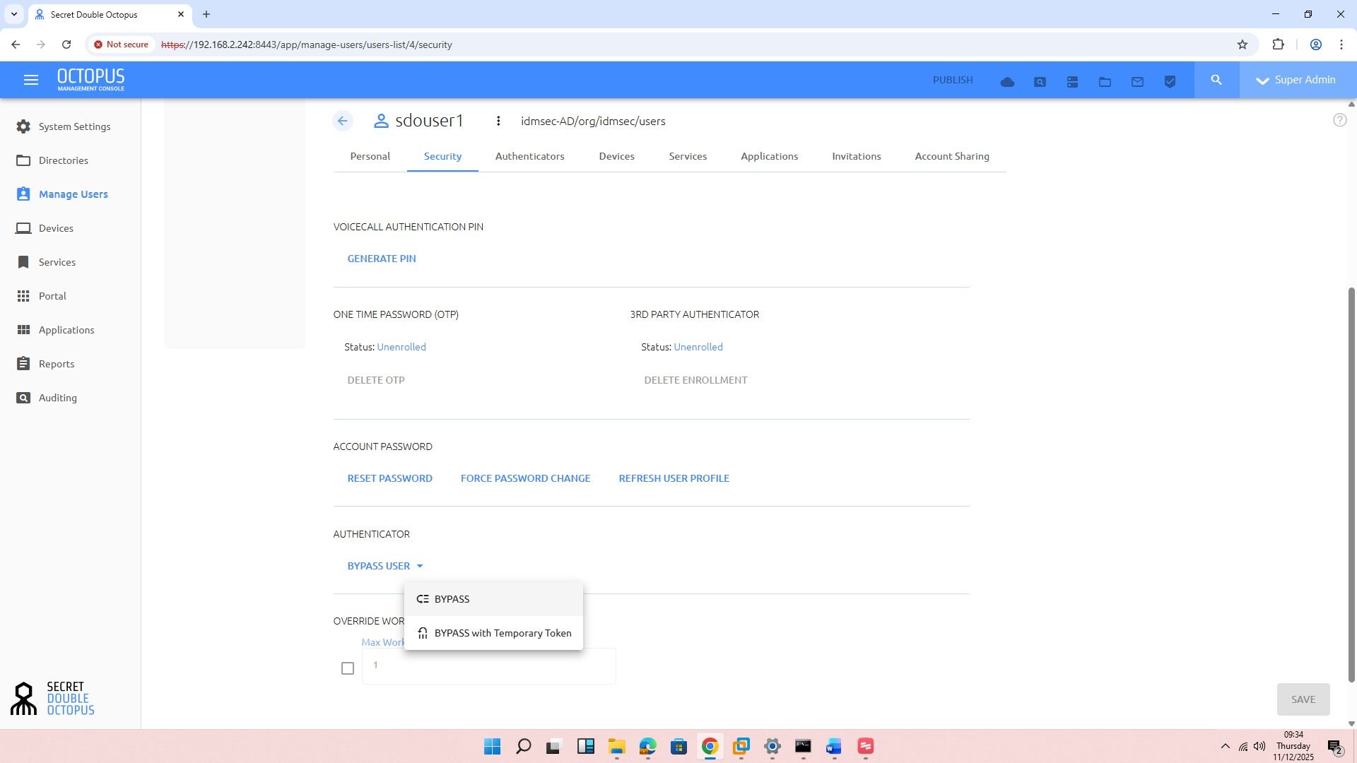 Step 5 - Choose bypass