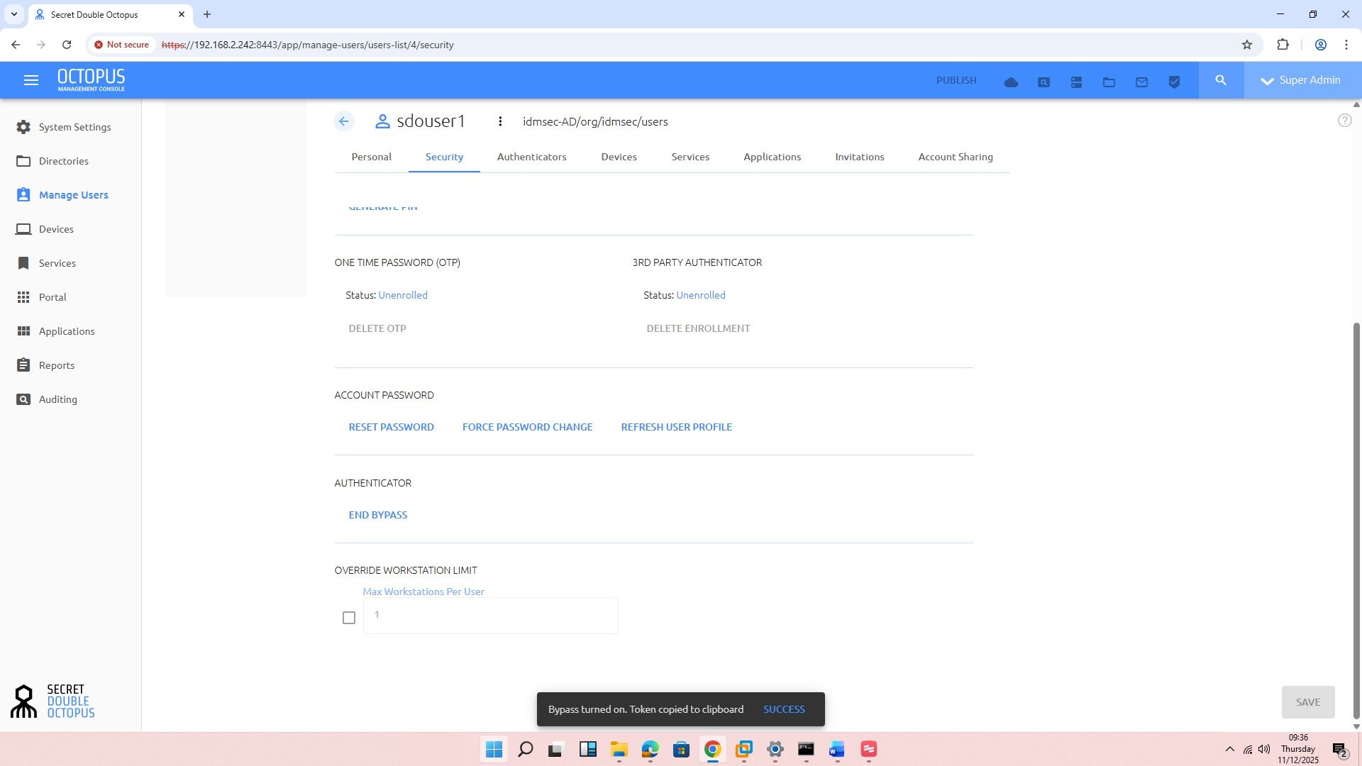 Token bypass - Copied to clipboard