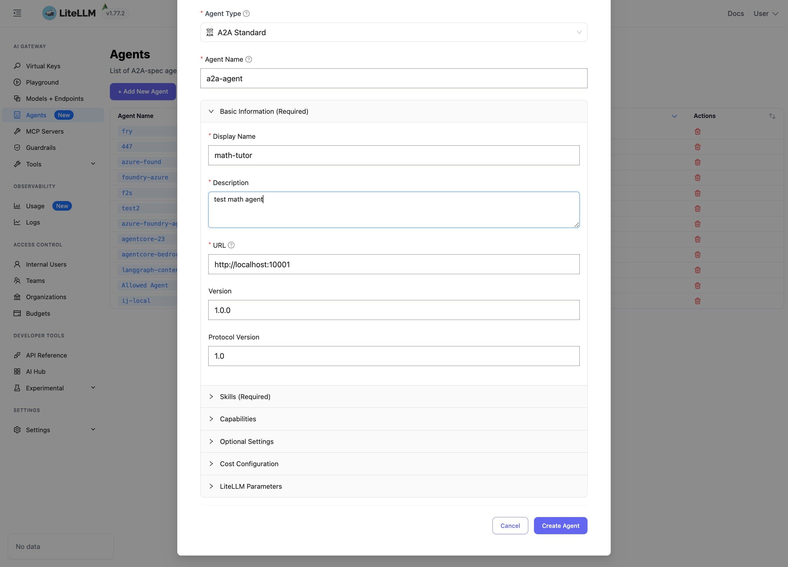 Click Cost Configuration