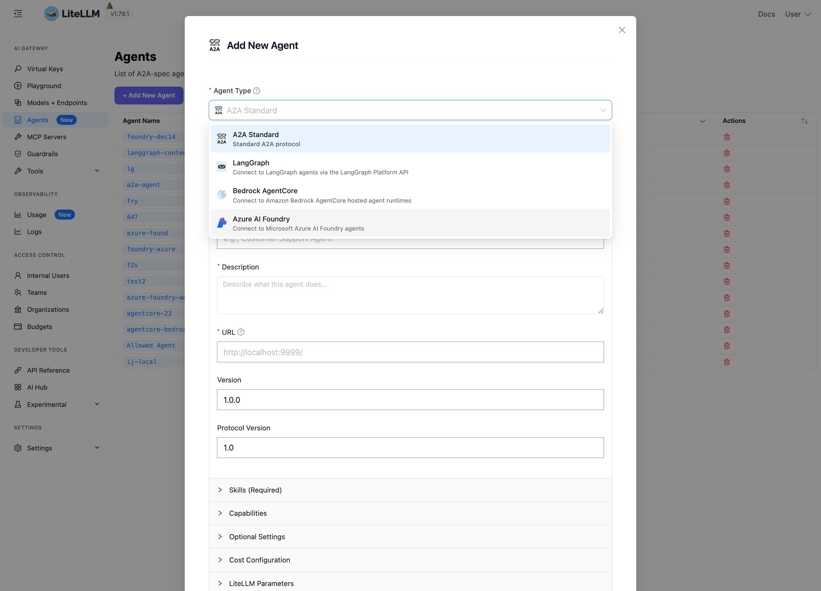 Select Azure AI Foundry