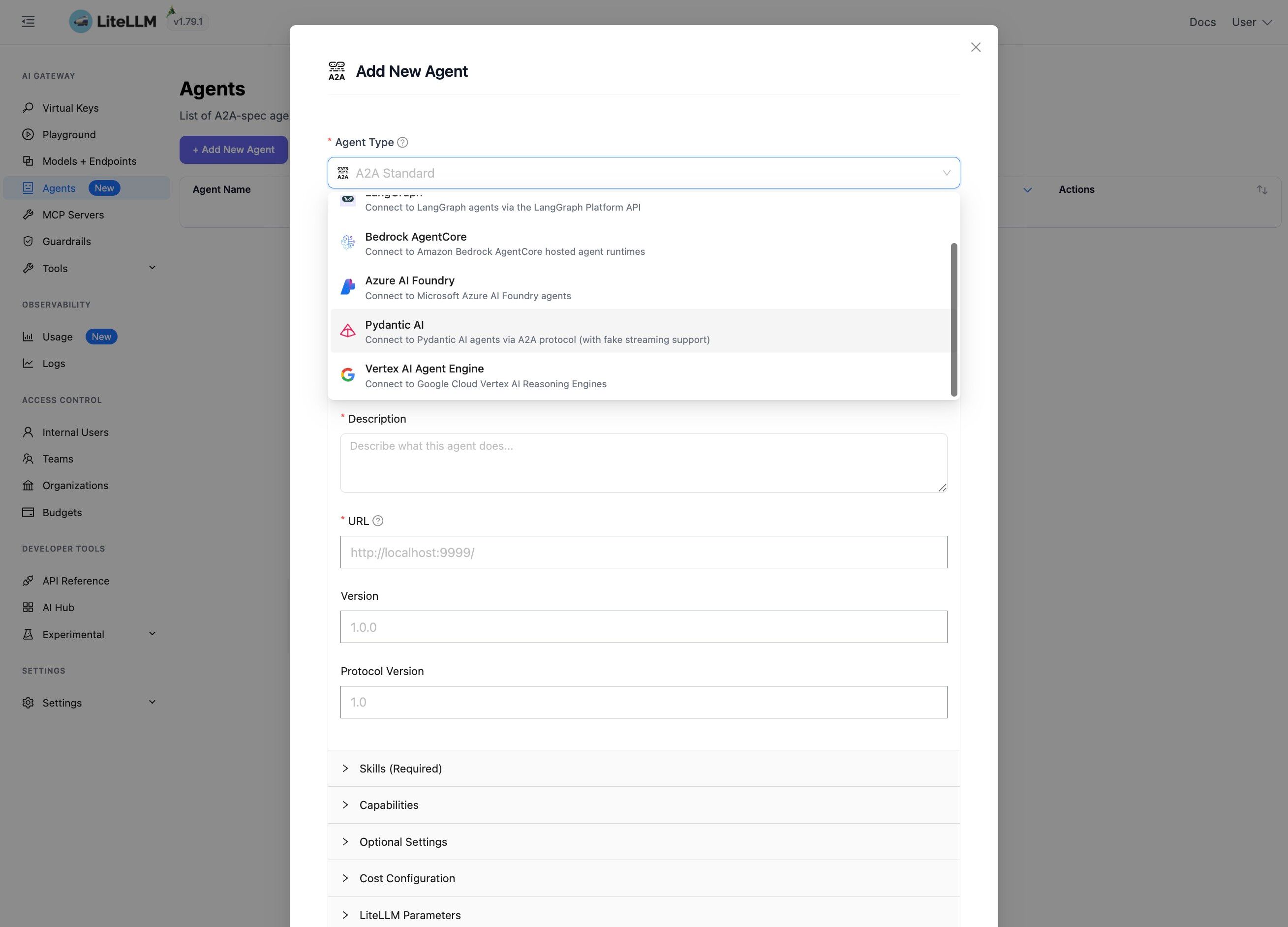 Select Pydantic AI
