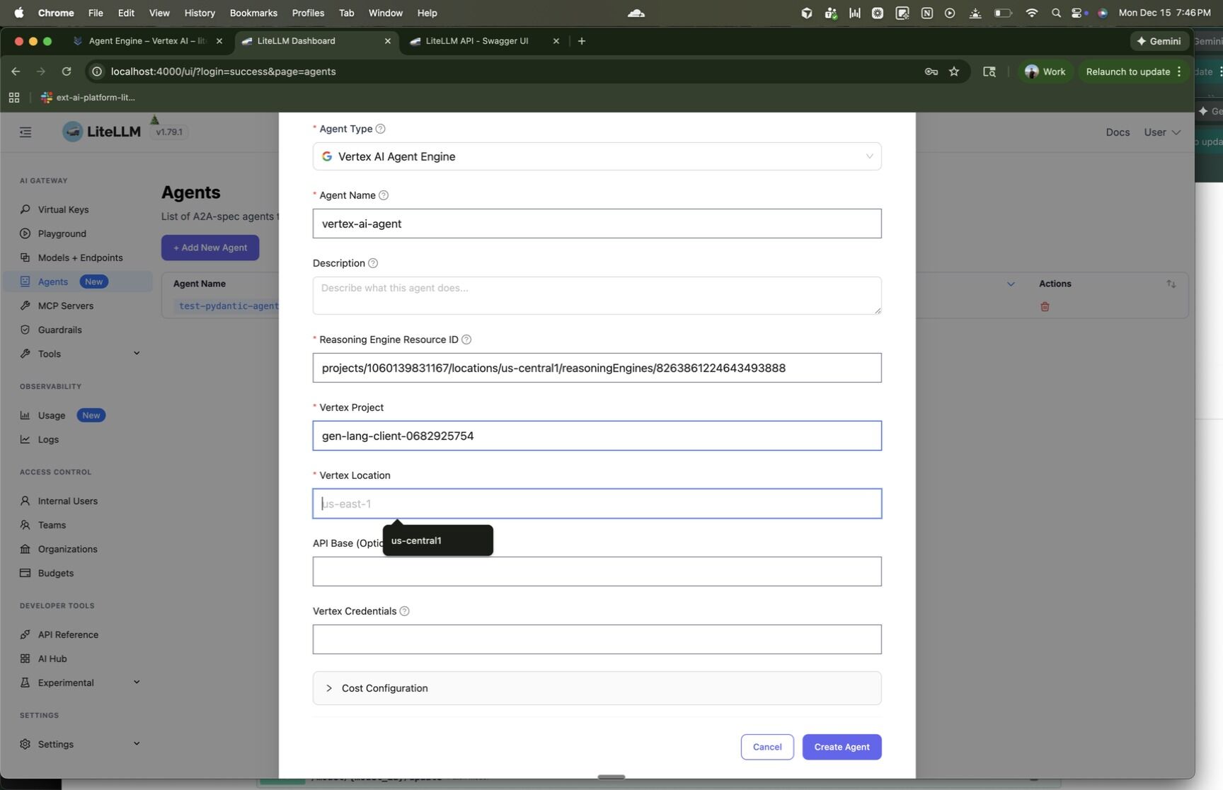 Enter Vertex Location