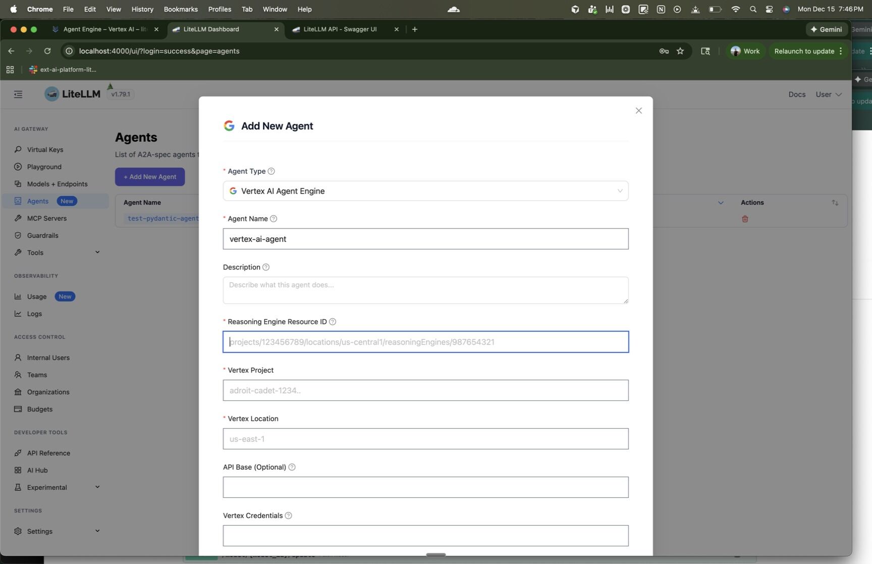 Enter Resource ID